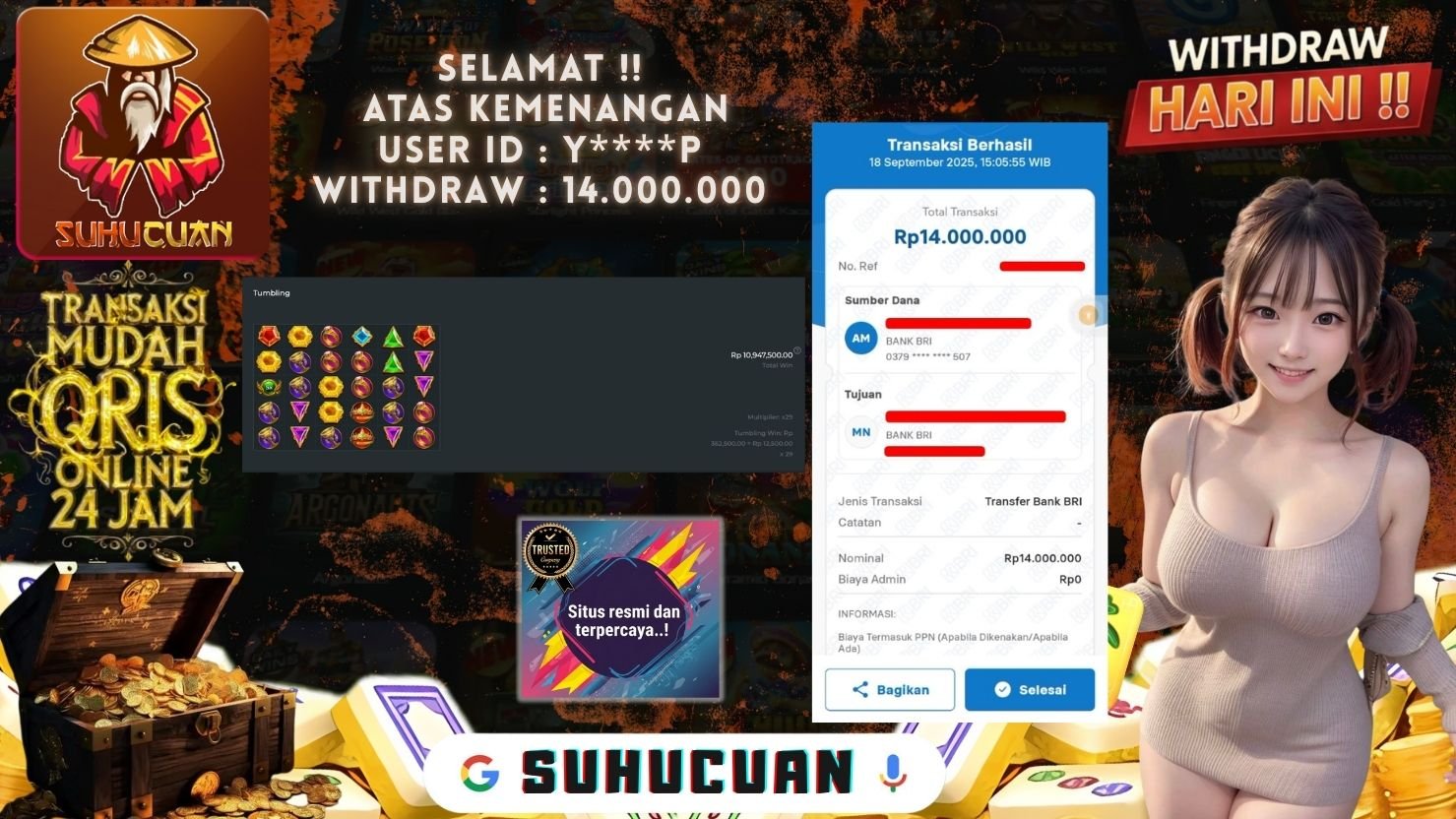 SUHUCUAN JACKPOT SLOT GATES OF OLYMPUS 1000 